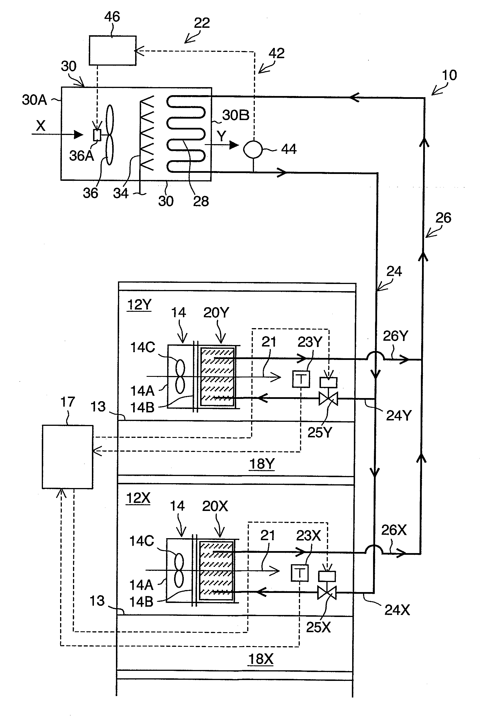 Cooling method and cooling system of electronic device