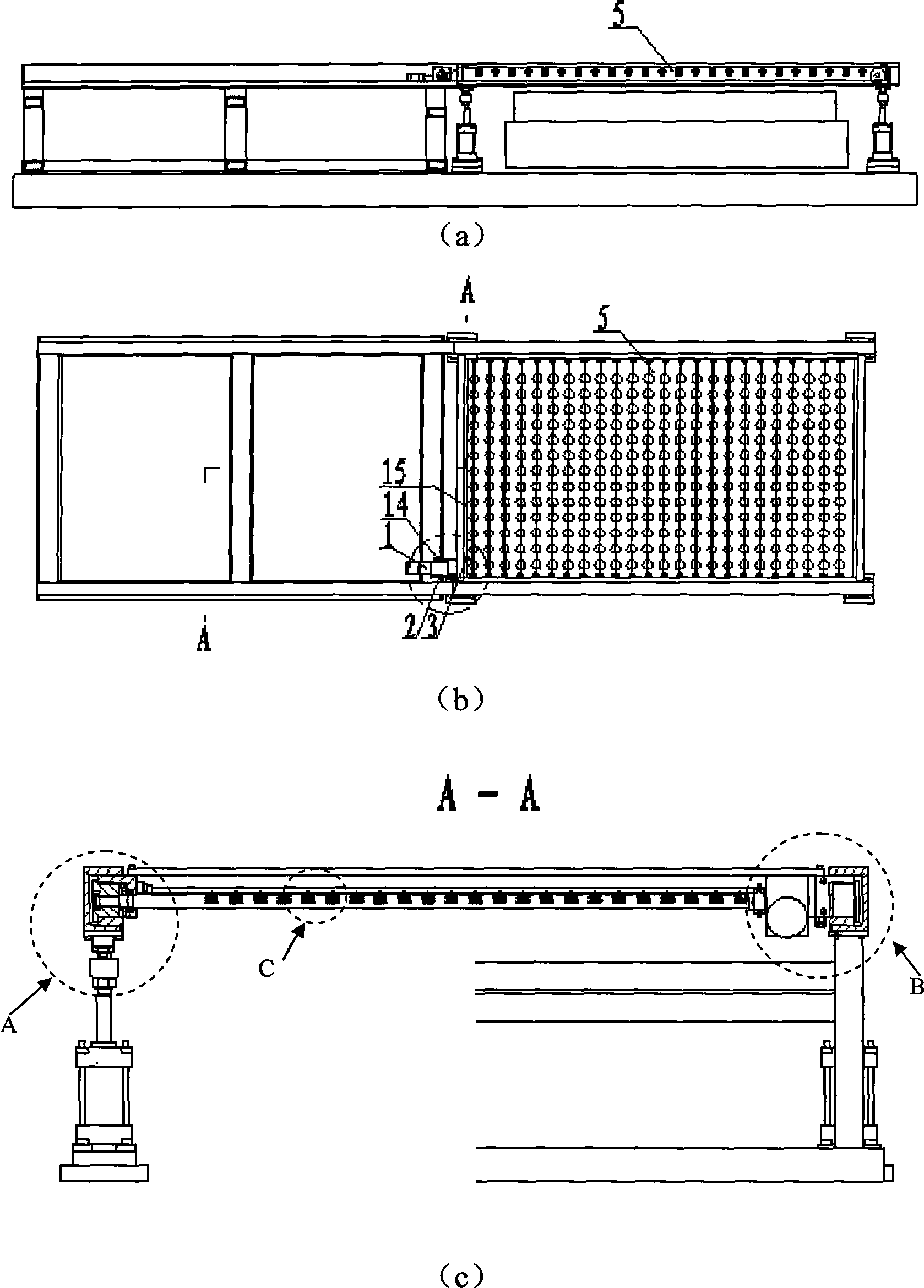 Pre-compressing device for processing and fixing the honeycomb flexible material