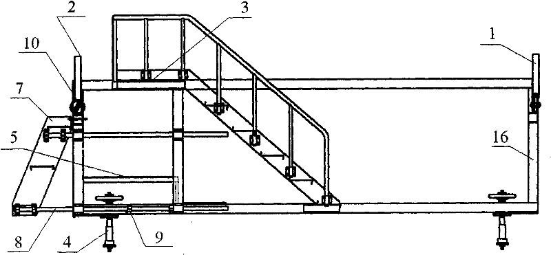 Movement butt joint device for large body part of airplane general assembly