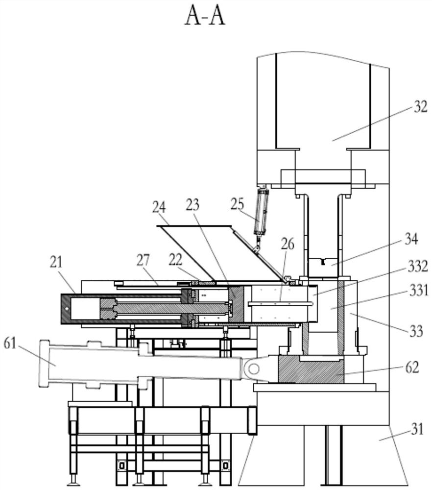 A hydraulic briquetting device and its pressing process