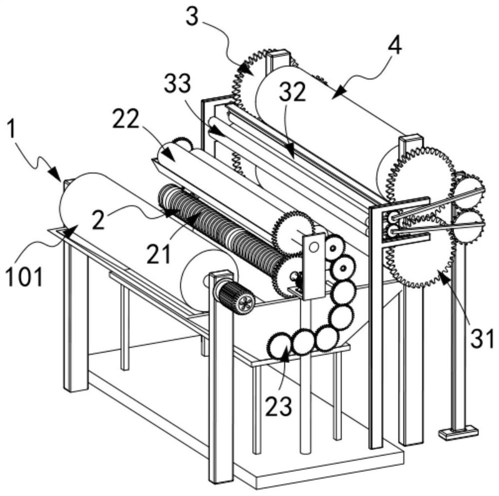 Flow guide net punching isolating film composite material structure production system