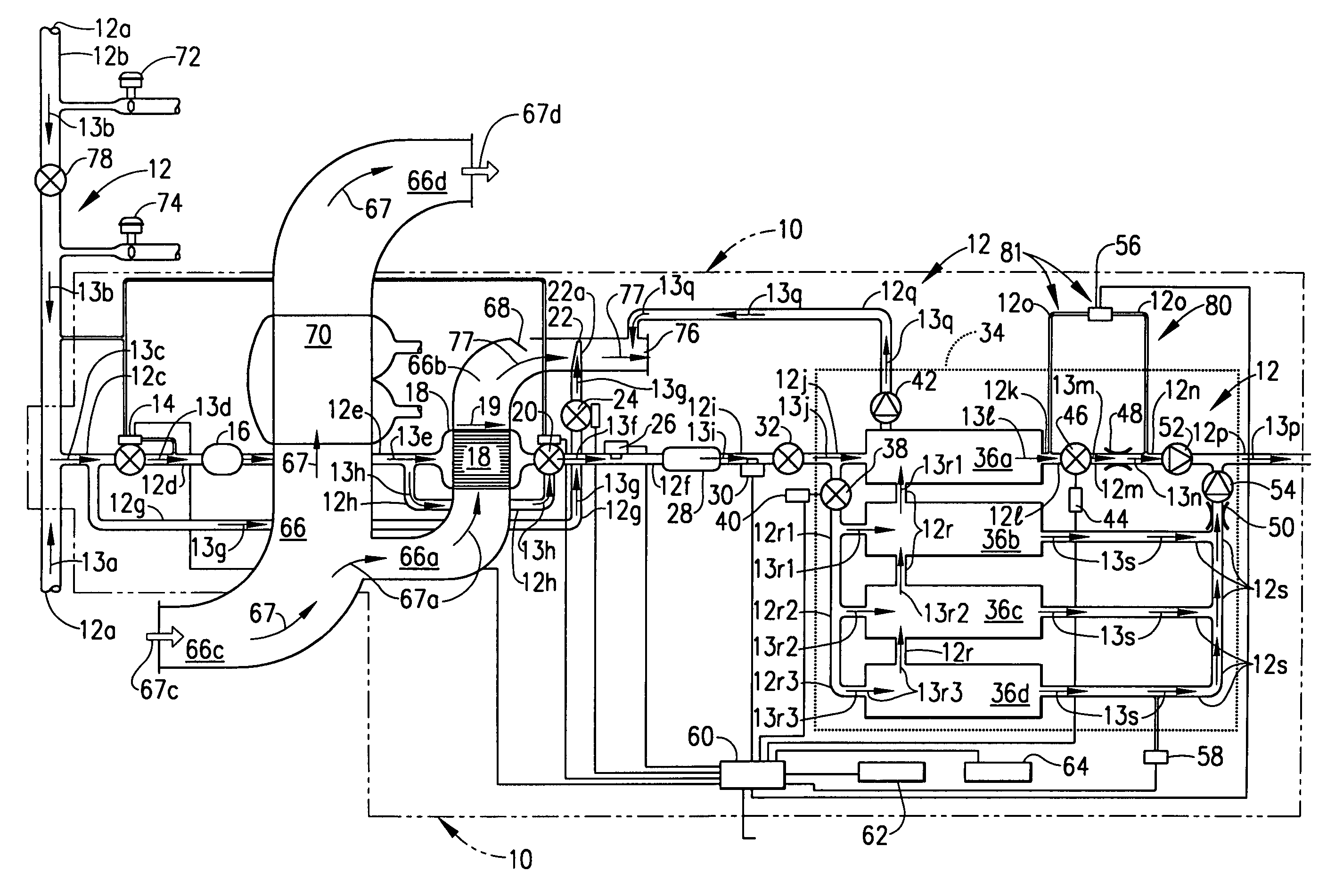 Gas generating system and method for inerting aircraft fuel tanks