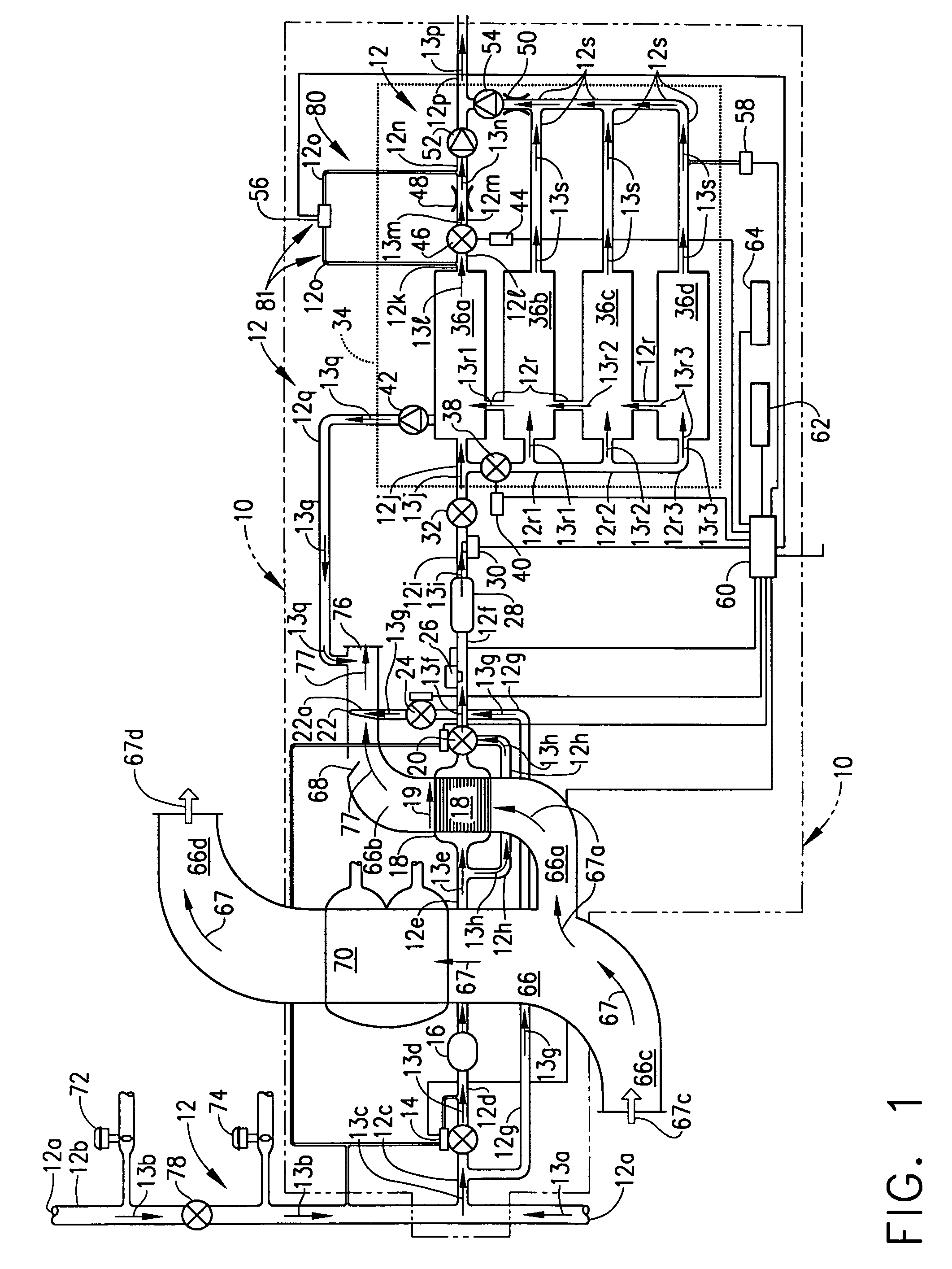 Gas generating system and method for inerting aircraft fuel tanks
