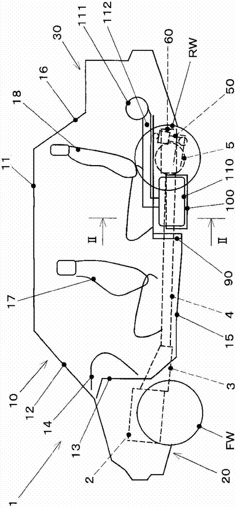 Gasoline-electric hybrid vehicle