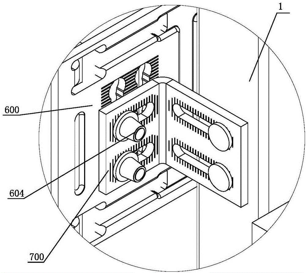 Curtain wall metal structure vertical keel and vertical keel and transverse keel connecting structure