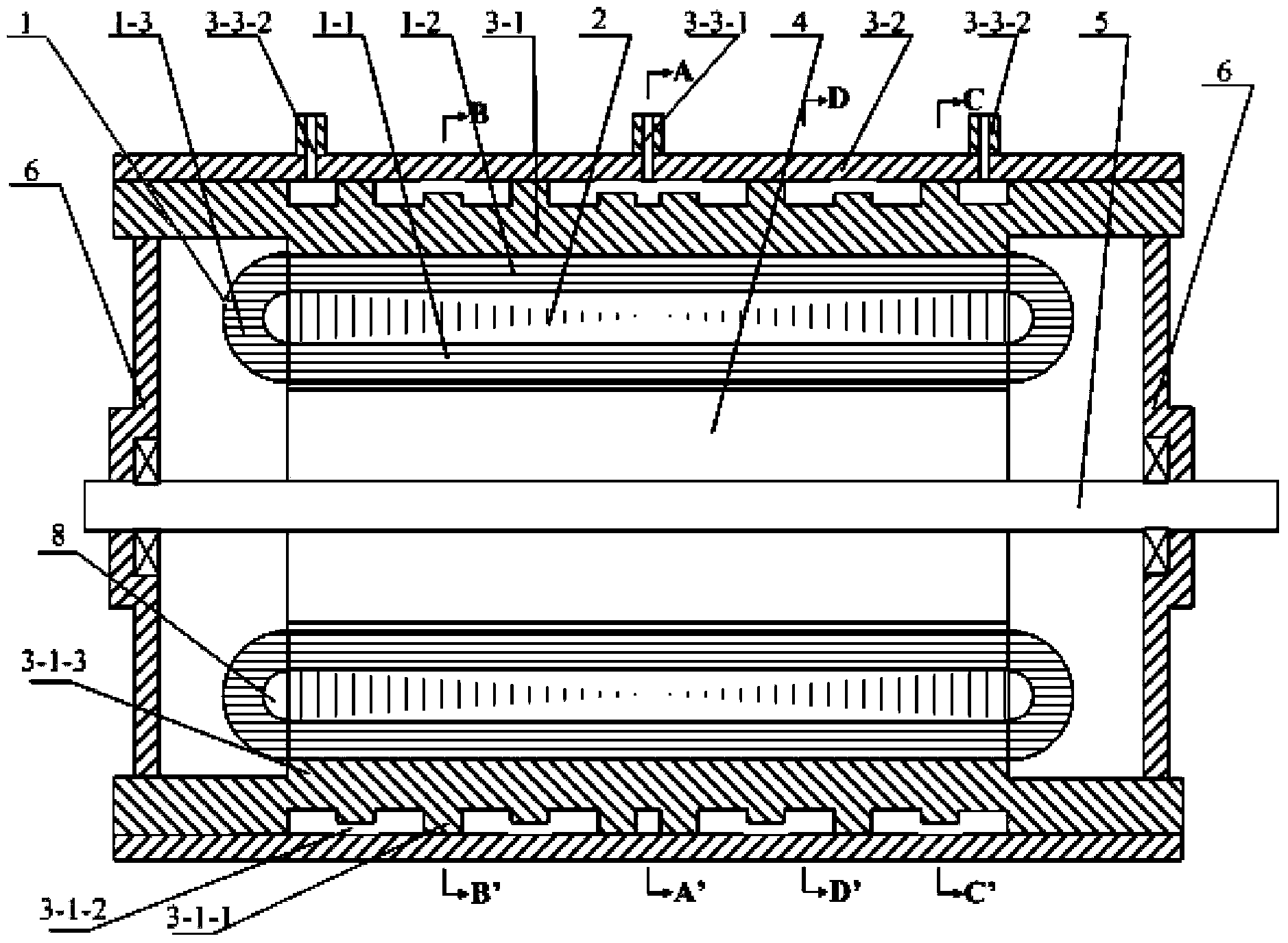 High-power density motor with water cooling structure