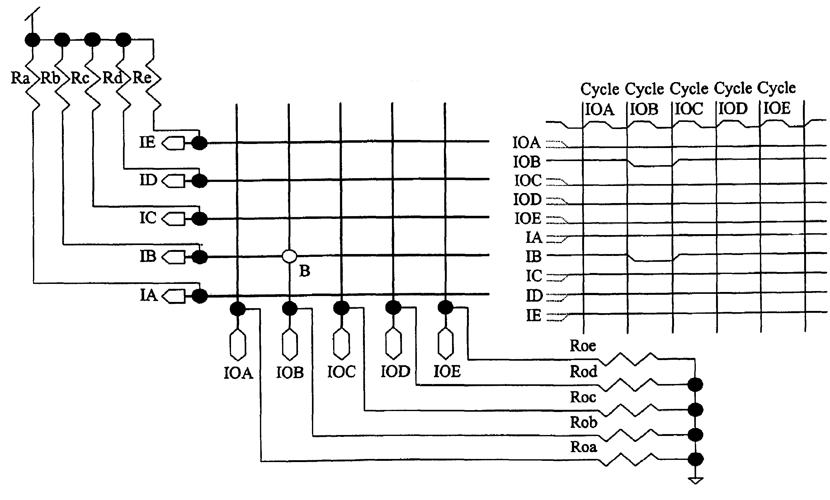 Logic circuit using hardware to process keyboard scanning