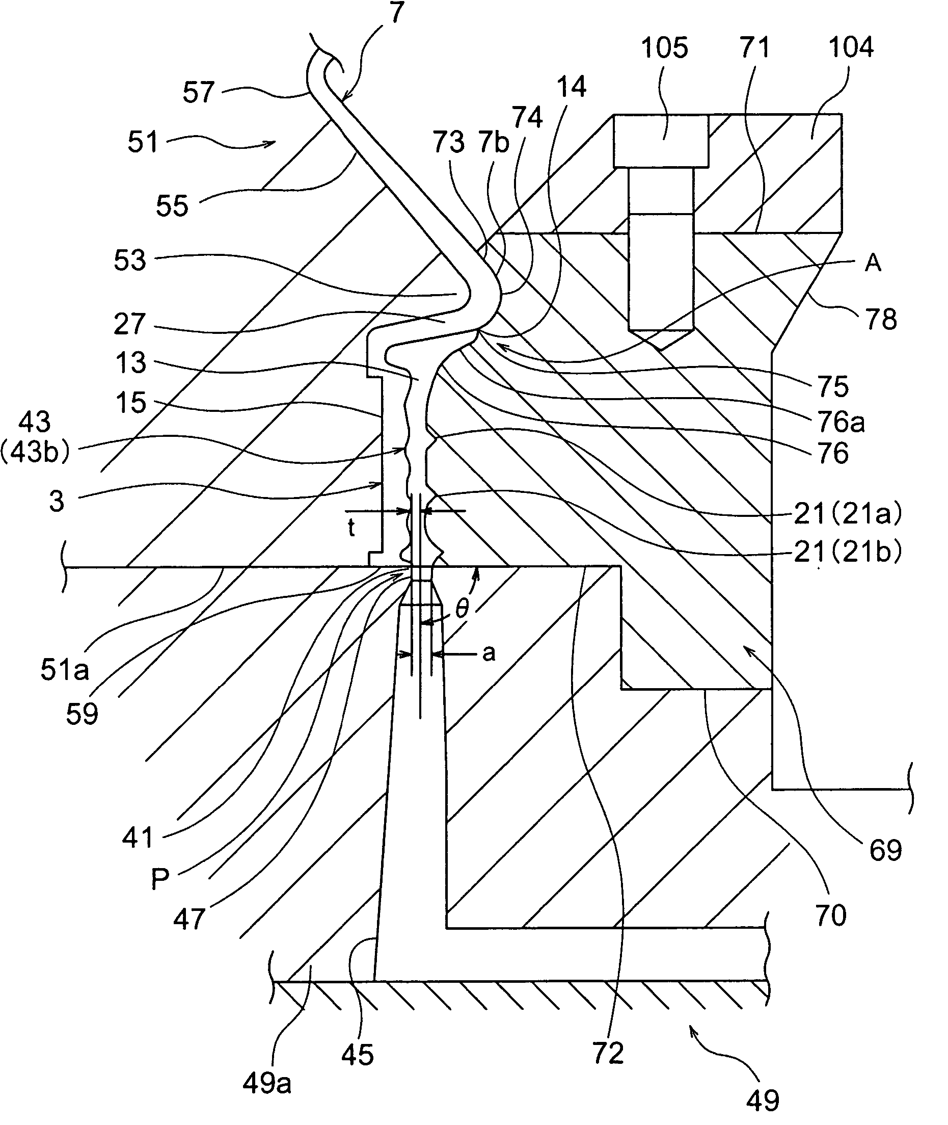 Method of manufacturing boot for constant-velocity universal joint and manufacturing apparatus for use in the method, and boot for constant velocity universal joint