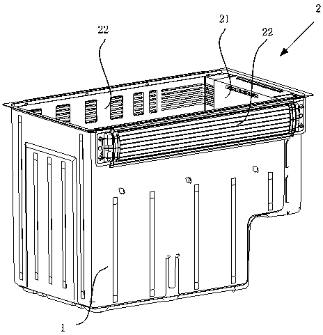 Inner container assembly for refrigerator and horizontal type air cooling refrigerator