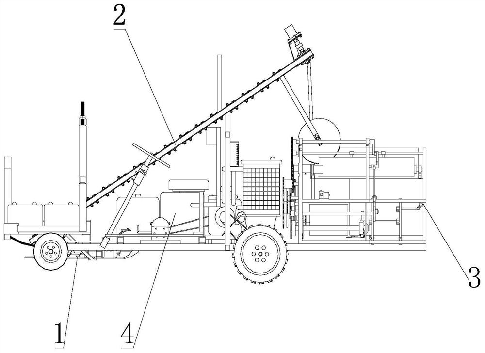 A green onion combine harvester and method