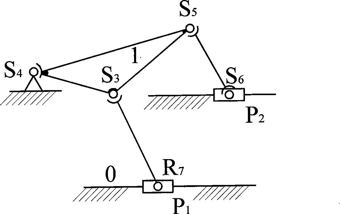 Two-freedom degree two-rotation parallel mechanism