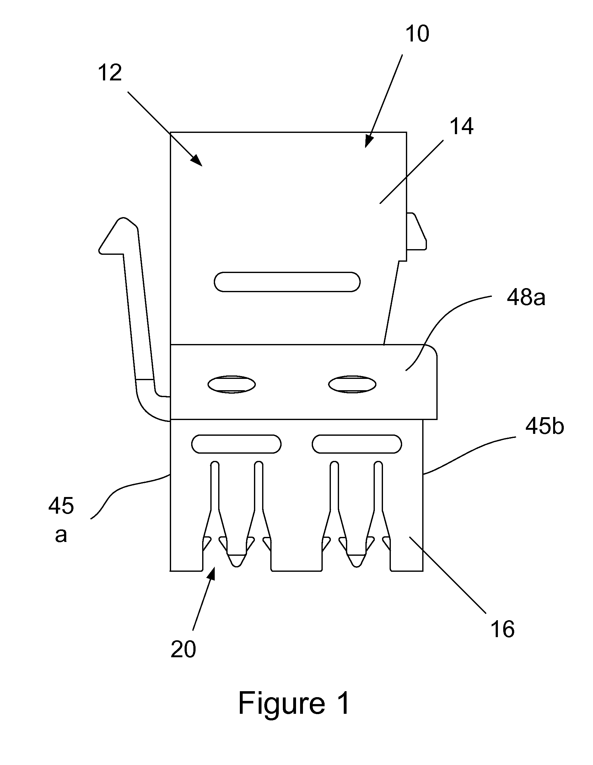 Electrical connector with a plurality of capacitive plates