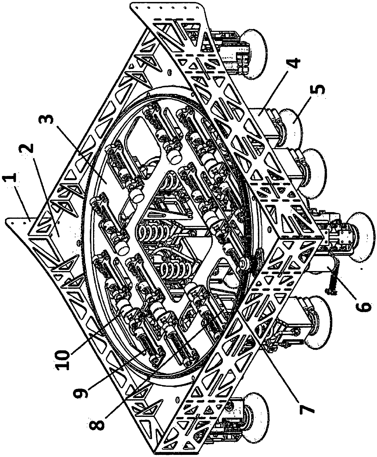 Chassis with linear and swiveling movements