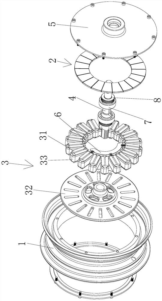 Axial magnetic flux hub motor