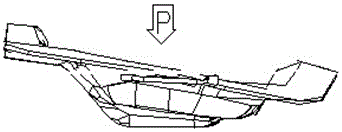 Multi-station progressive die for trunk tail gate reinforcing plate and processing technology