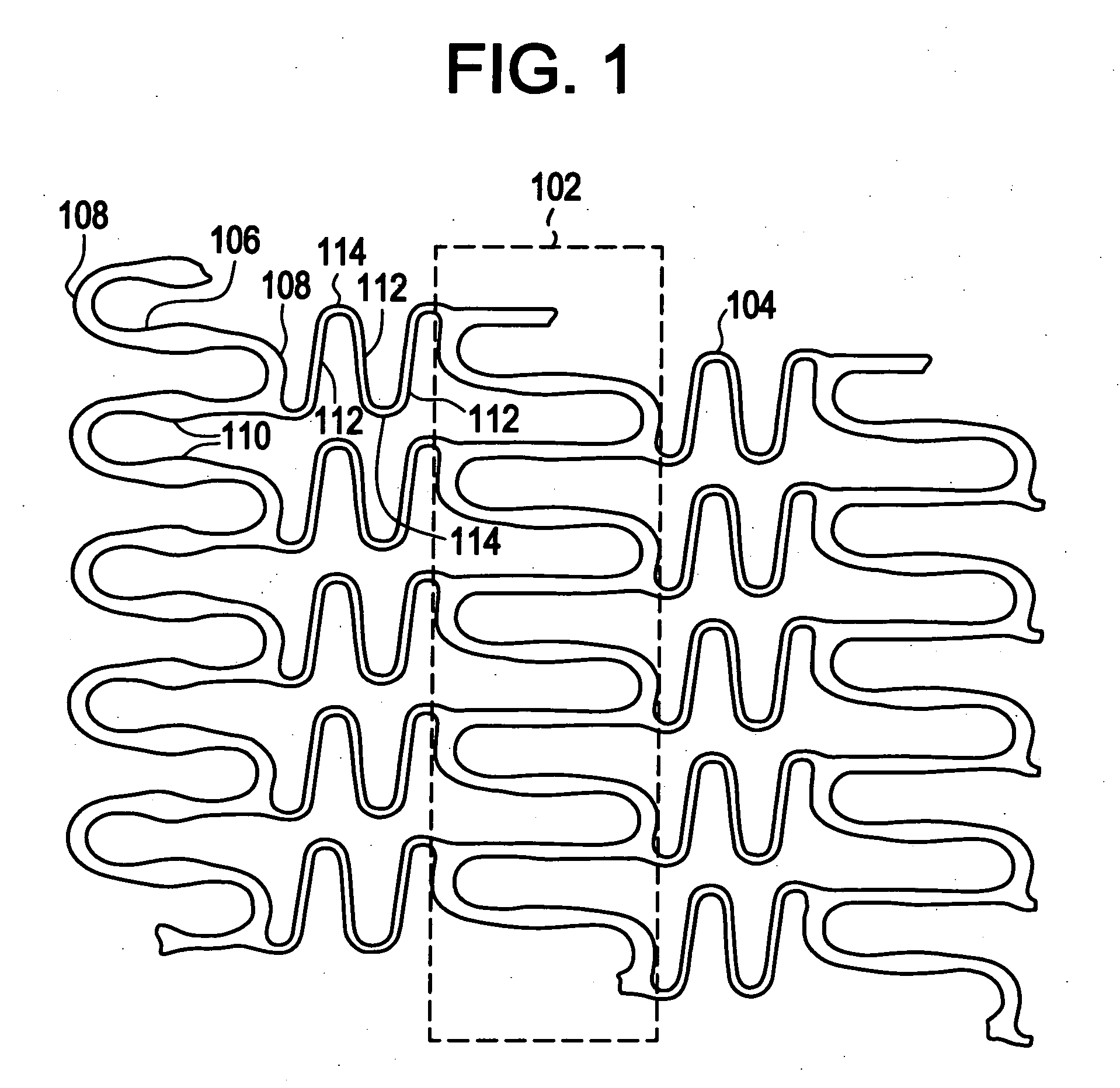 Polymeric stent having modified molecular structures in selected regions of the hoops and method for making the same
