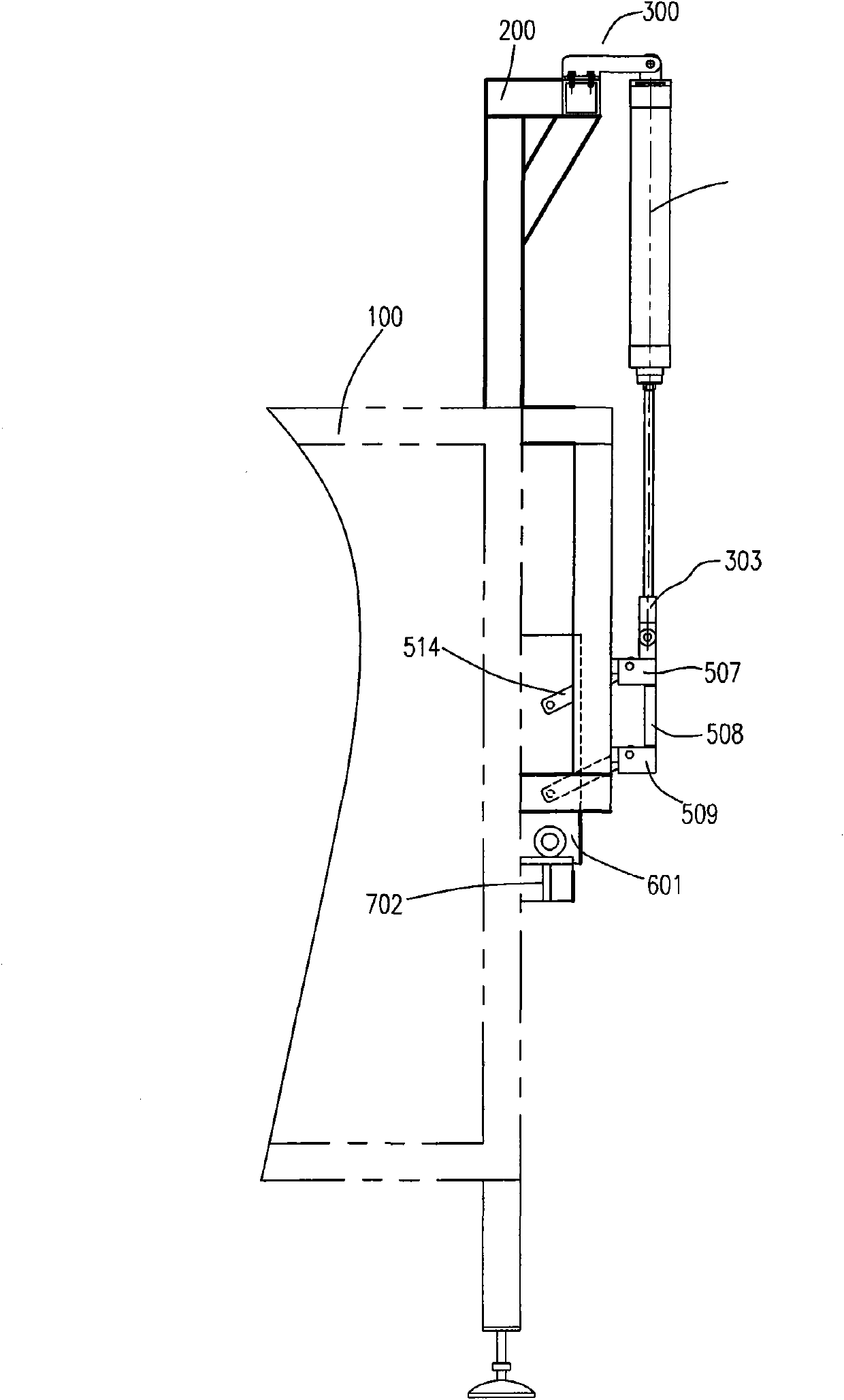 Dryer outside swing door device