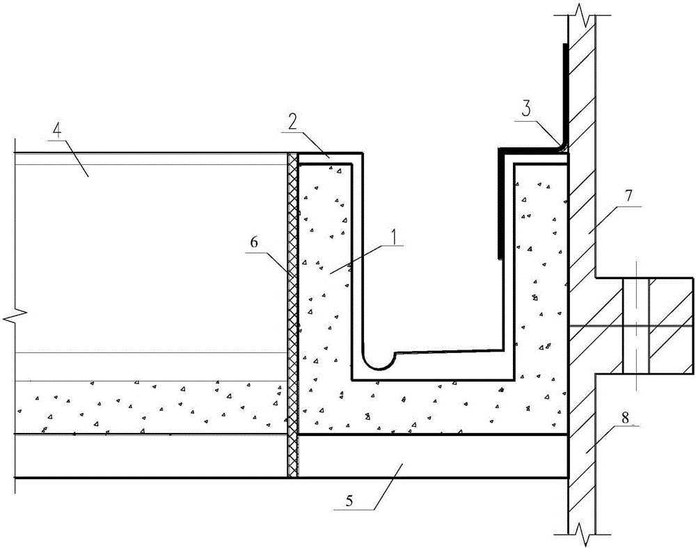 Fan drainage structure, drainage method of fan drainage structure and manufacturing method of fan drainage structure