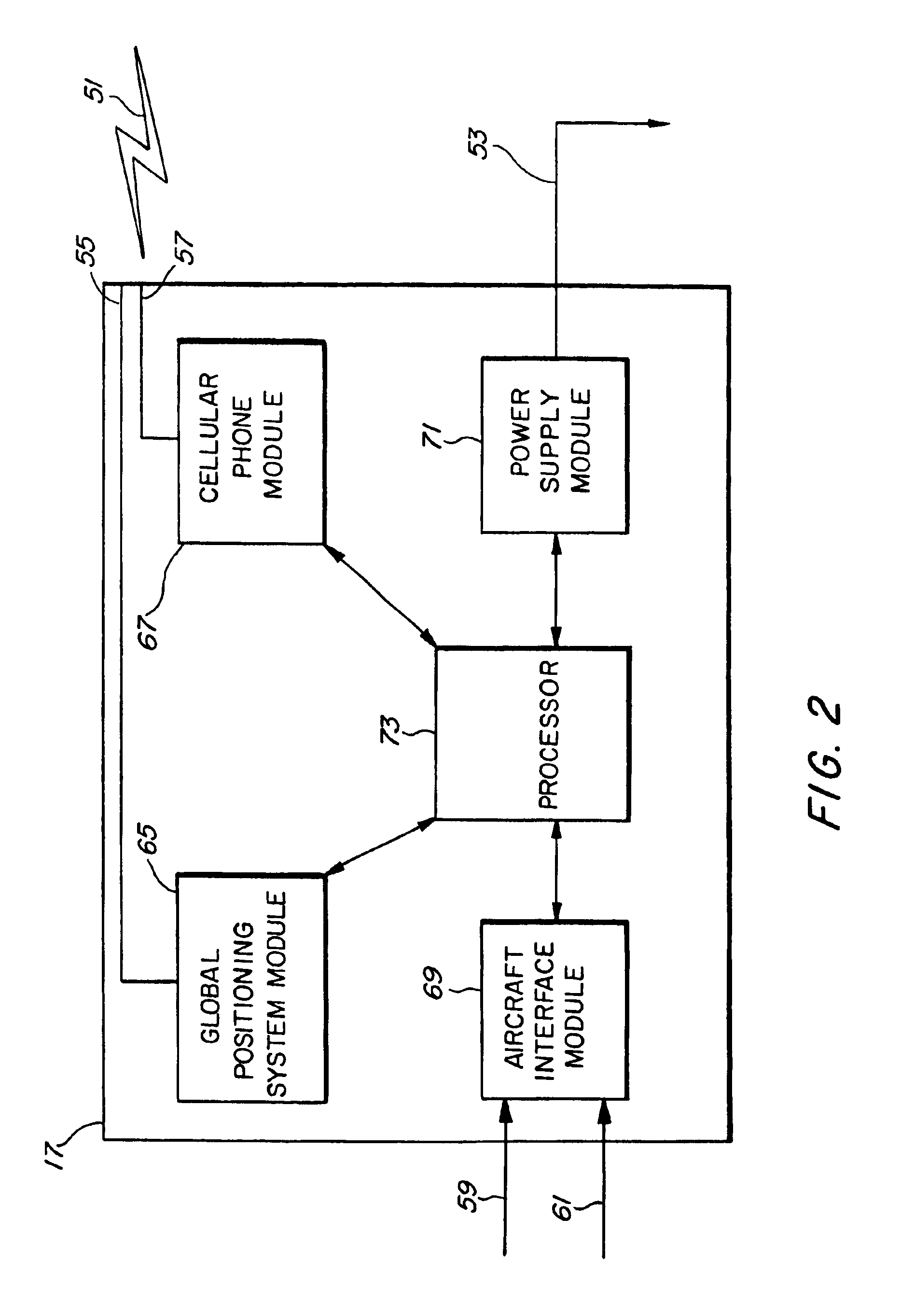 Aircraft data transmission system for wireless communication of data between the aircraft and ground-based systems
