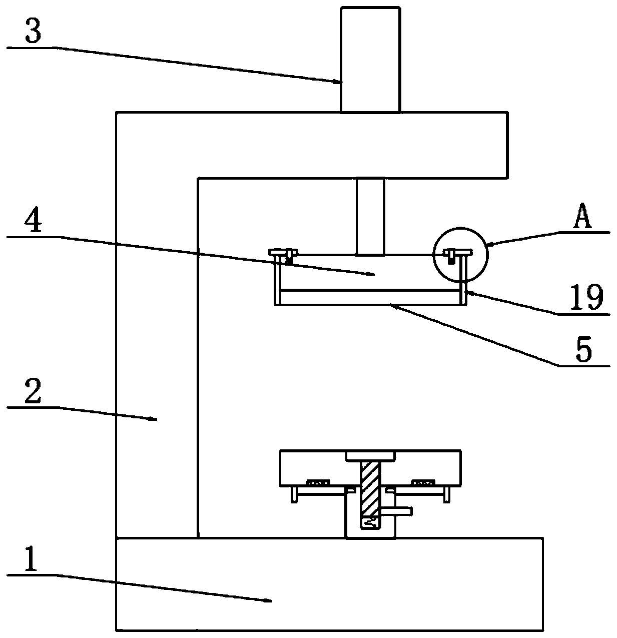 Battery positive and negative tab connecting piece compacting device