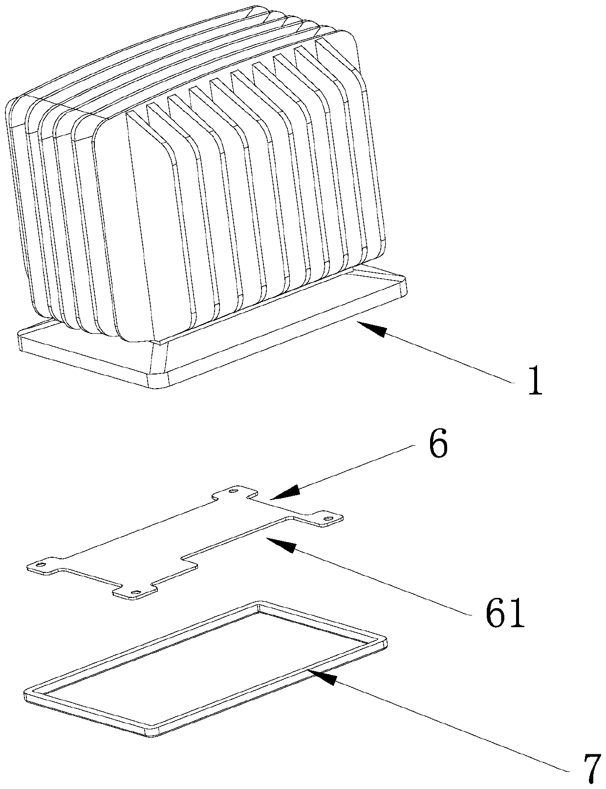 A wrapped heat sink and an inductance efficient heat dissipation structure