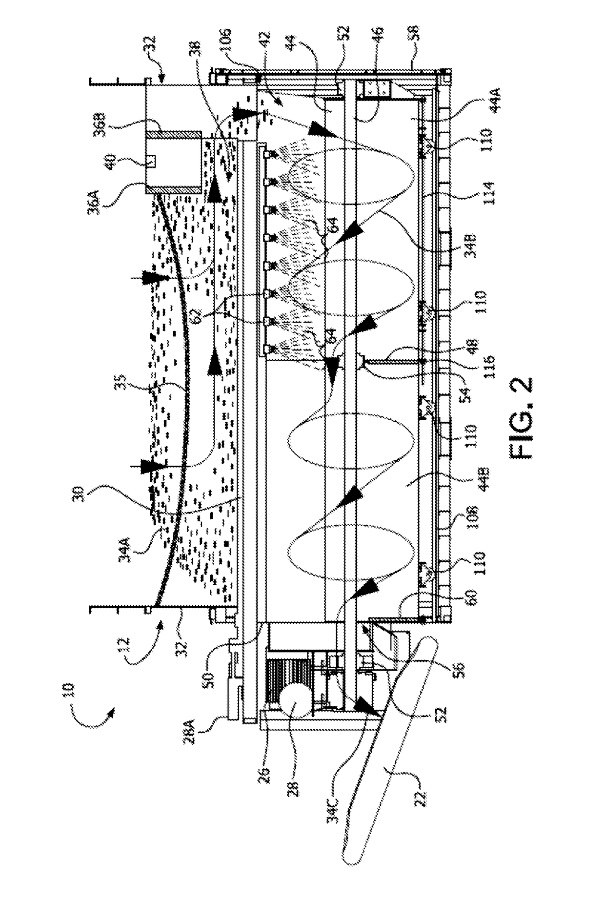 Functional treatment application to particulate materials such as mulch or potting soil