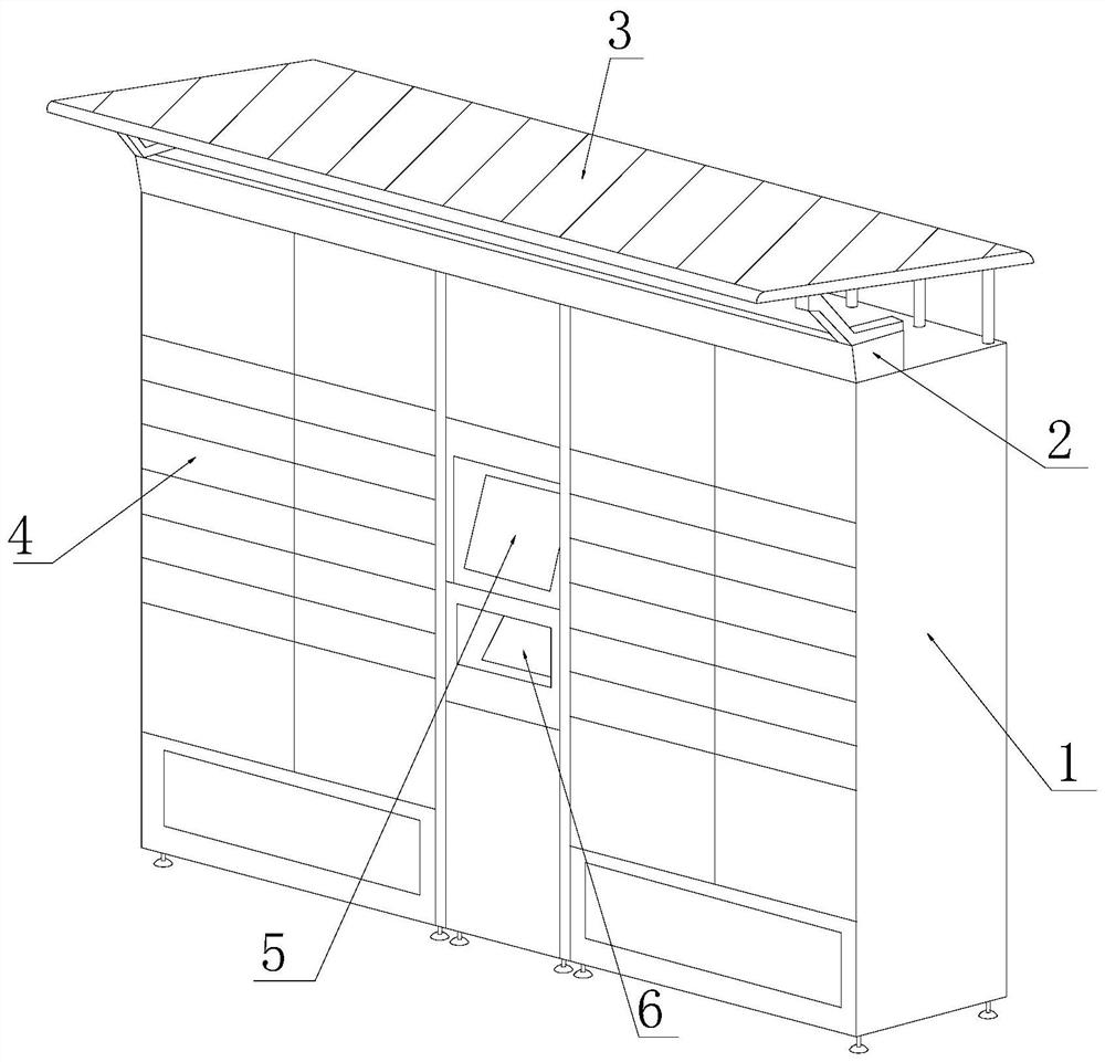 Folding type intelligent logistics cabinet with variable grid volume