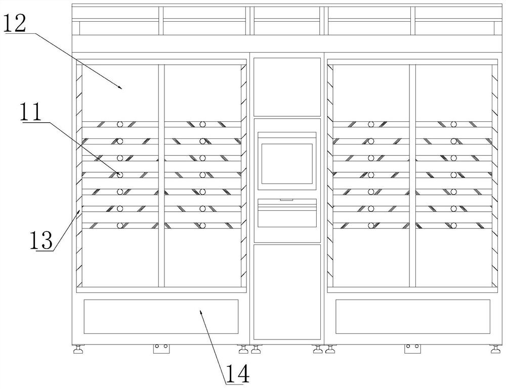 Folding type intelligent logistics cabinet with variable grid volume