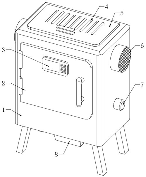 Arc extinguishing material powder mixing and stirring device for surface mounting