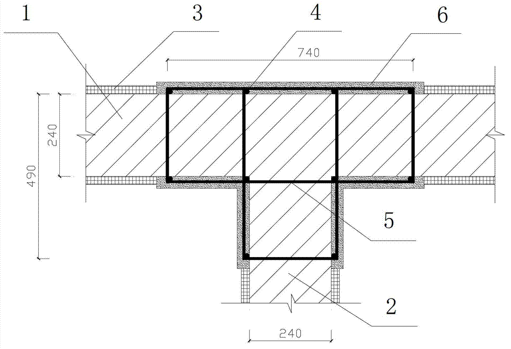 Method for increasing constructional column for brick masonry wall