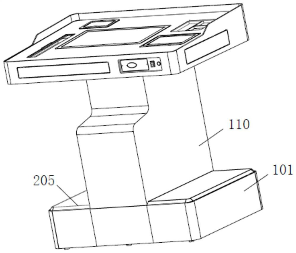 Base structure and teacher's desk with same