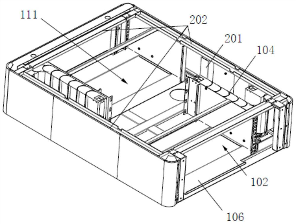 Base structure and teacher's desk with same