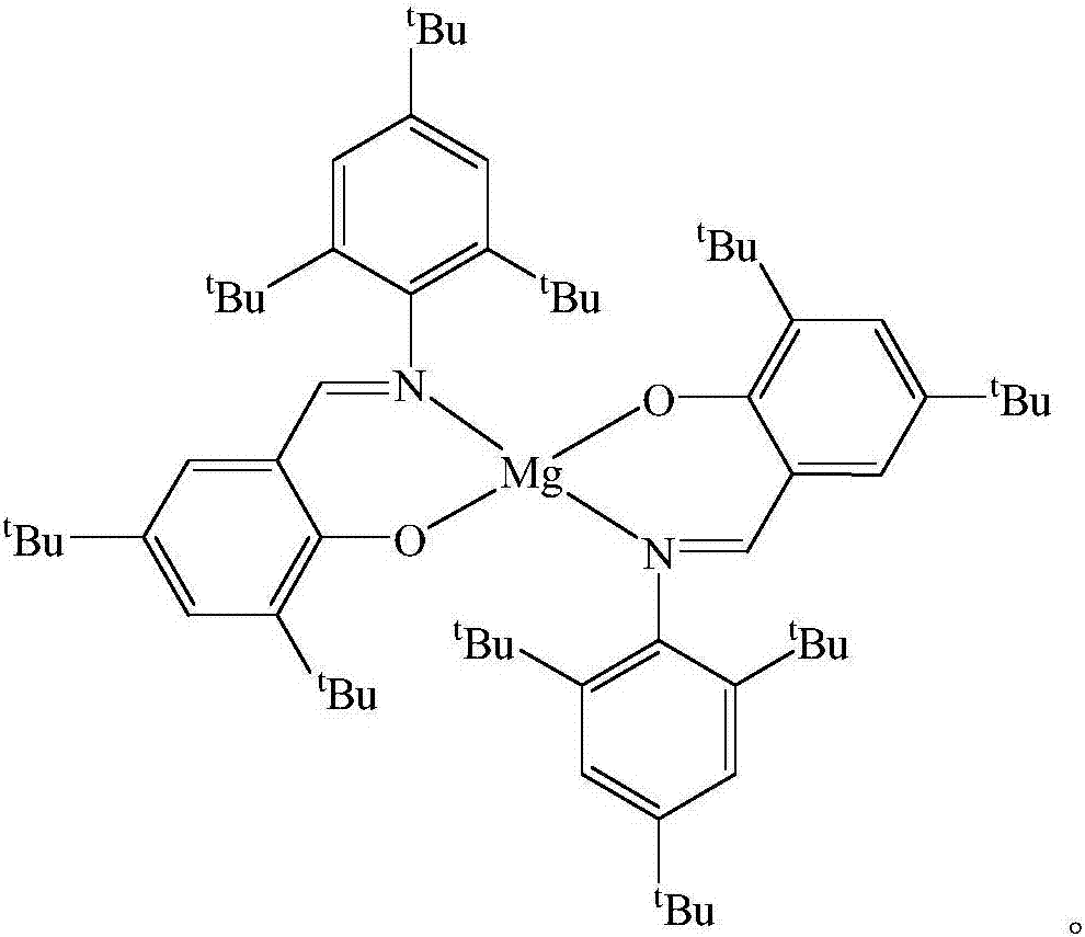 A kind of Schiff base magnesium organic metal compound and its preparation method and application