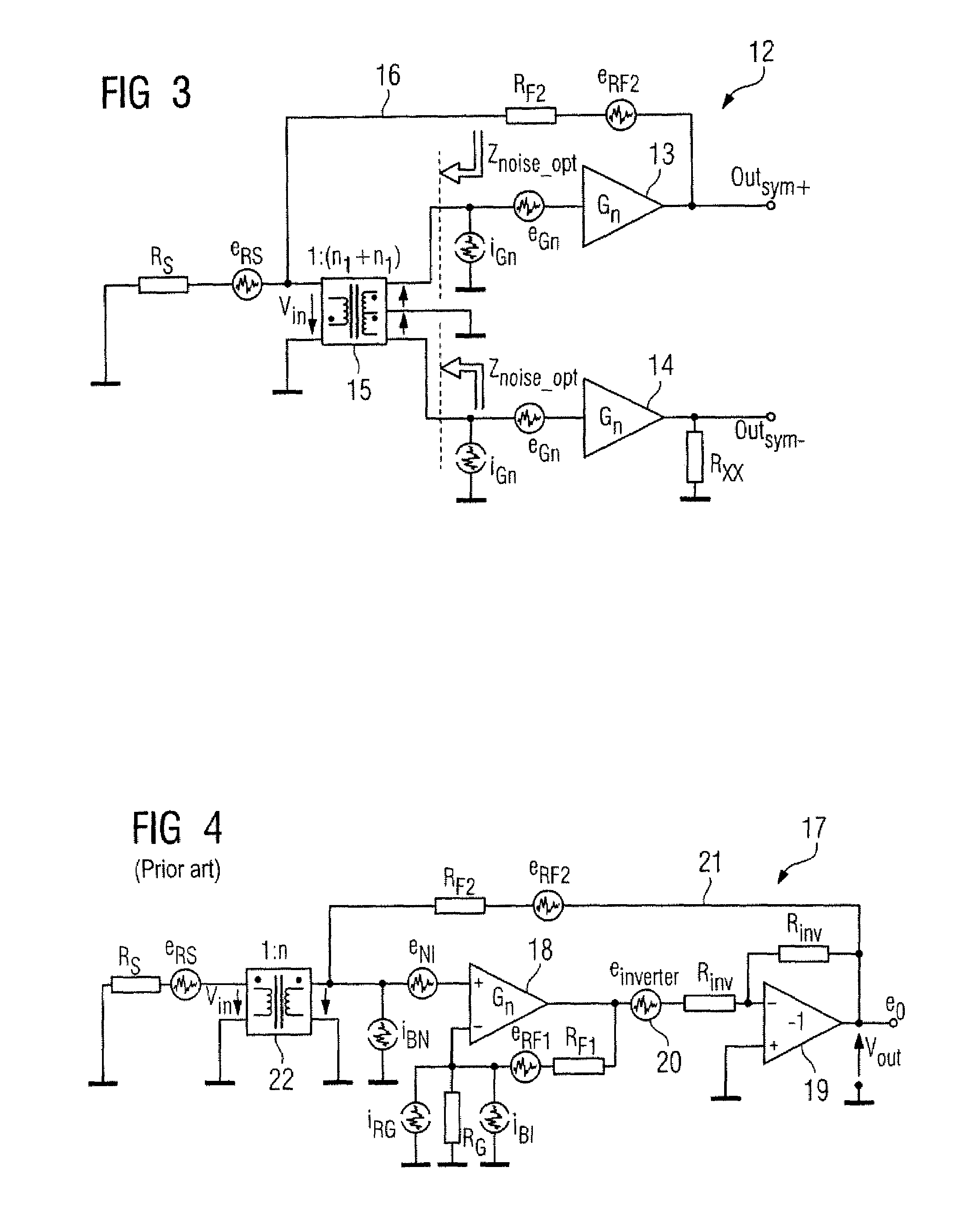 Amplifier device including an operational amplifier, transformer and feedback loop