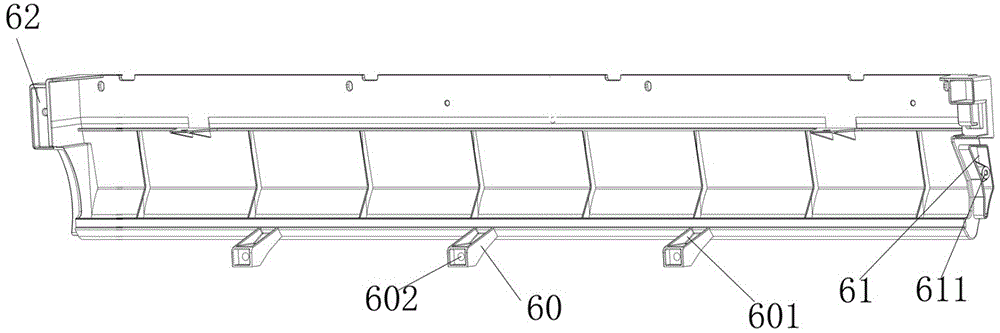 Cross-flow air flue device and vertical air conditioner thereof