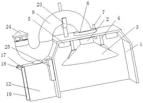 Environment-friendly filter shell device for processing frying pan foods