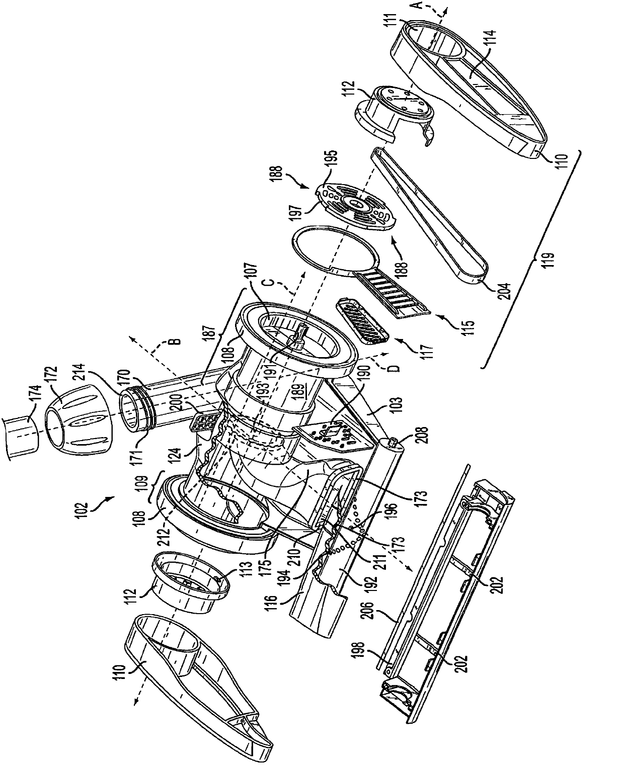 Disposable bag and a disposable bag mount bracket for an upright vacuum cleaner