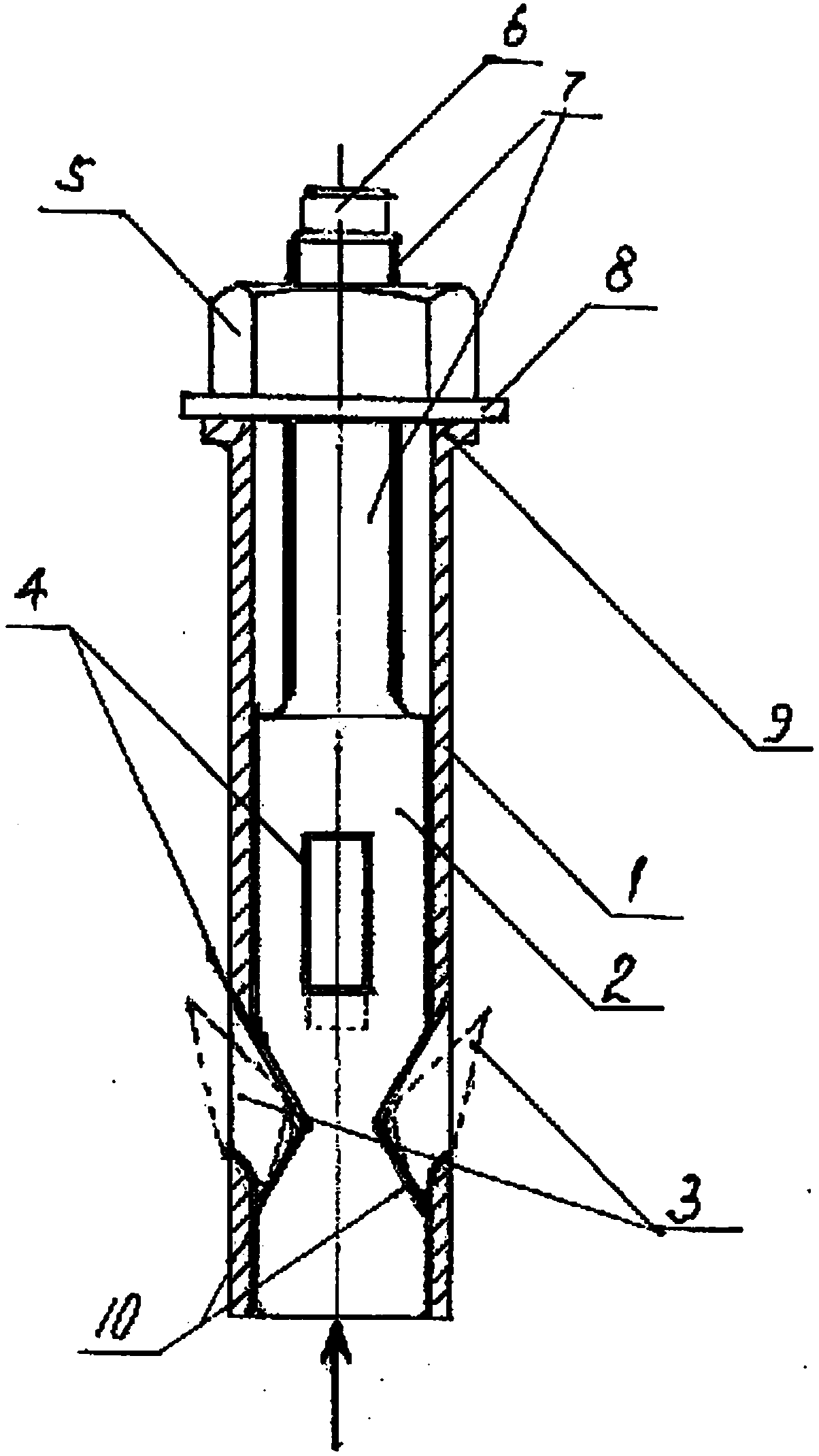 Reusable four-jaw type expansion screw