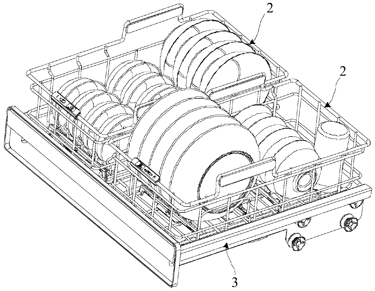 Dish supporting part, dish basket and dish washing machine