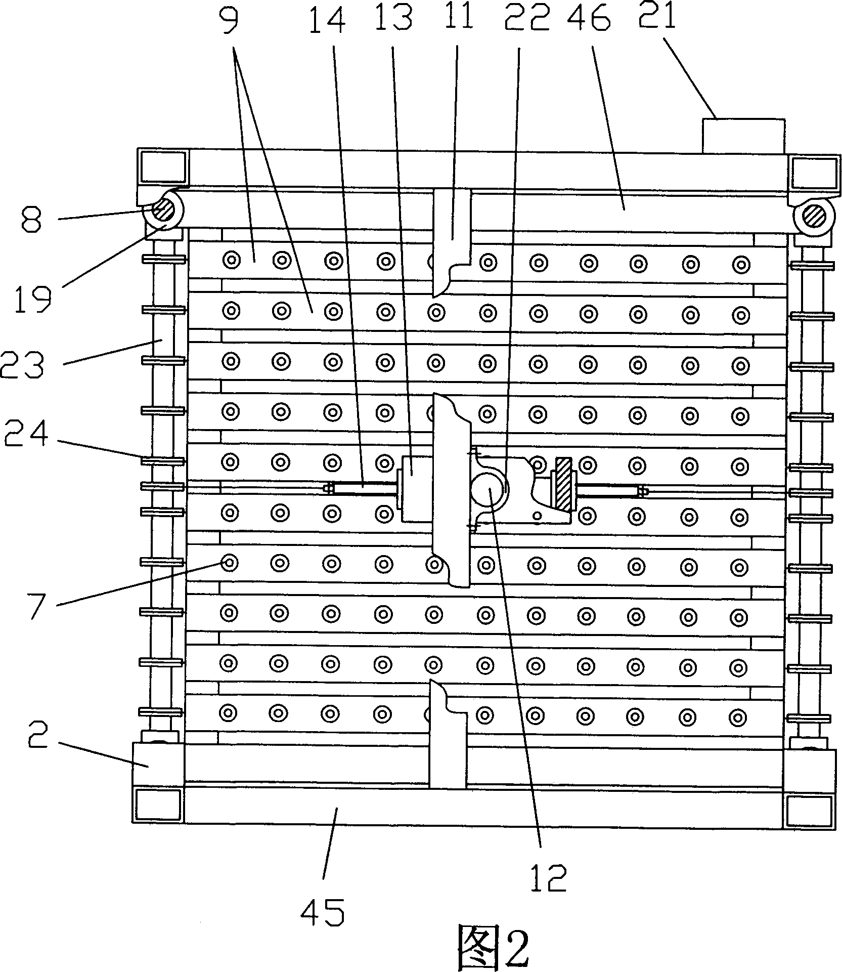 Double curved toughened glass cooling forming device