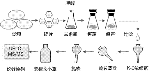 Method for extraction enrichment and quantification of trace norfloxacin on suspended particles in water