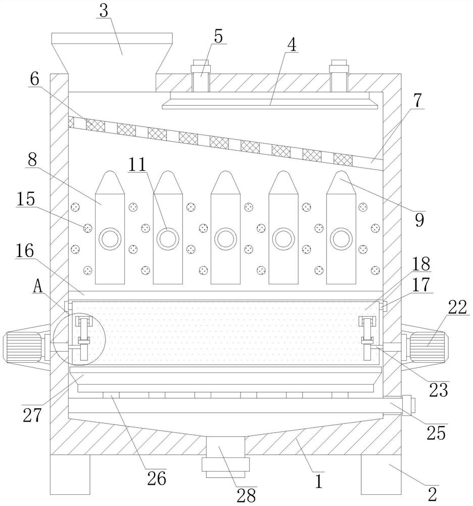 Rapid cooling device for feed processing