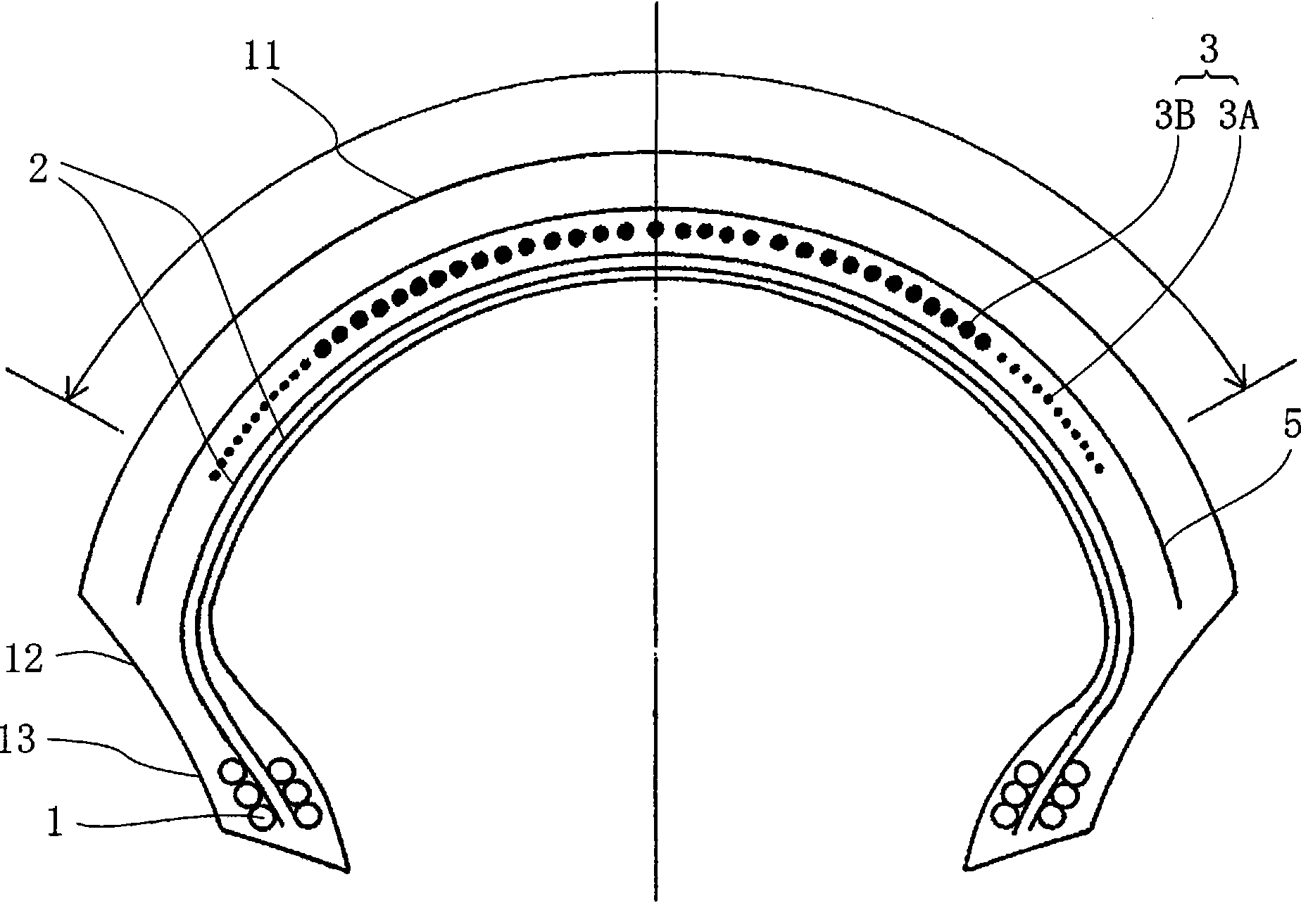 Pneumatic tire for motor-bicycle
