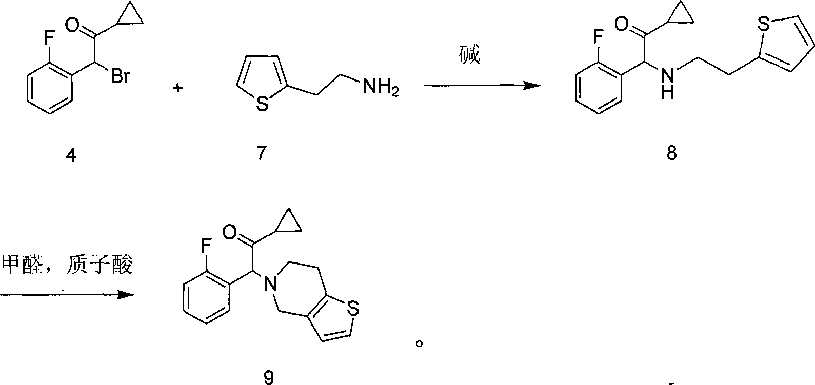 Method for synthesizing prasugrel intermediate and method for synthesizing prasugrel