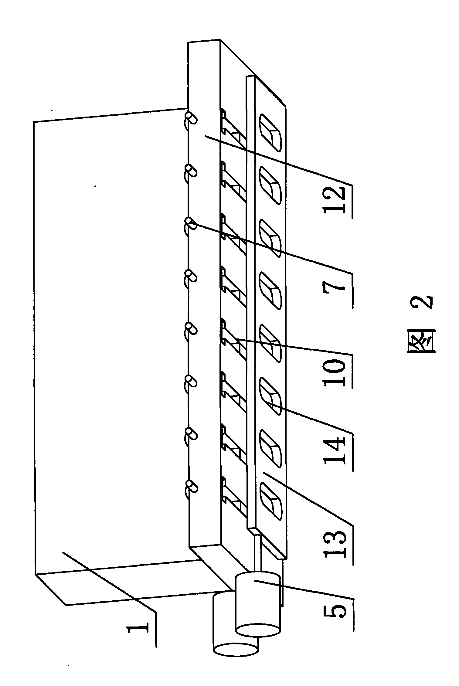 Shutter-style multiple row synchronous metering device