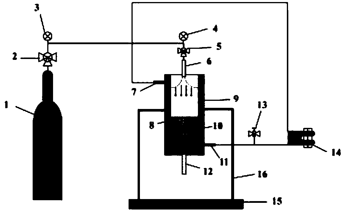 A device for gradient layer simulation of cementing strength in deep-water weakly cemented formations