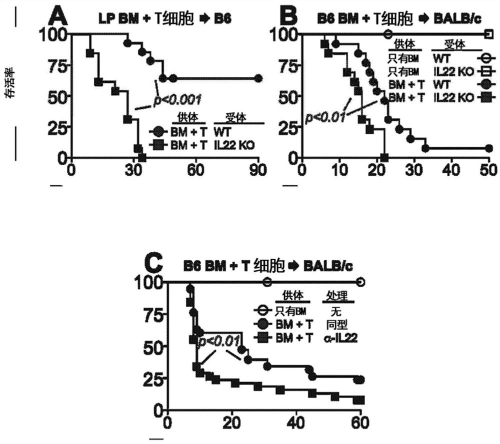 Methods of use for IL-22 in treatment of gastrointestinal graft vs. host disease