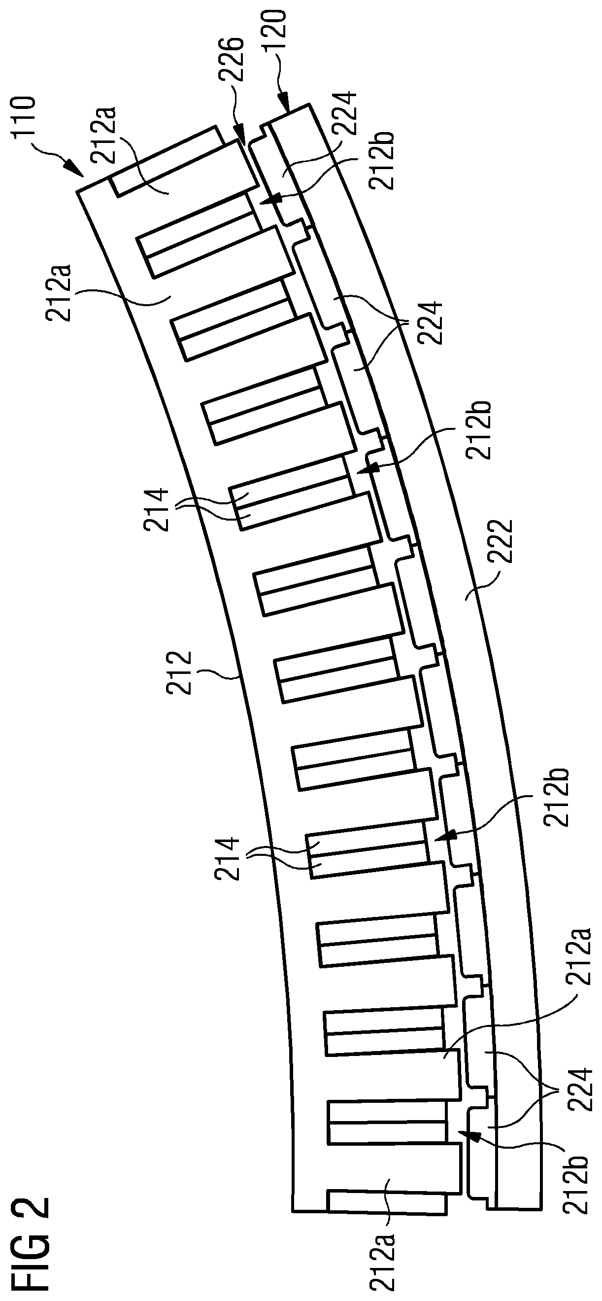 Stator assembly comprising electrical insulation devices having an outer surface with elevated surface portions