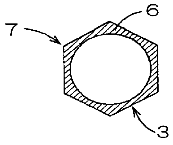 Hexagonal-cell honeycomb structure and method for fixation thereof