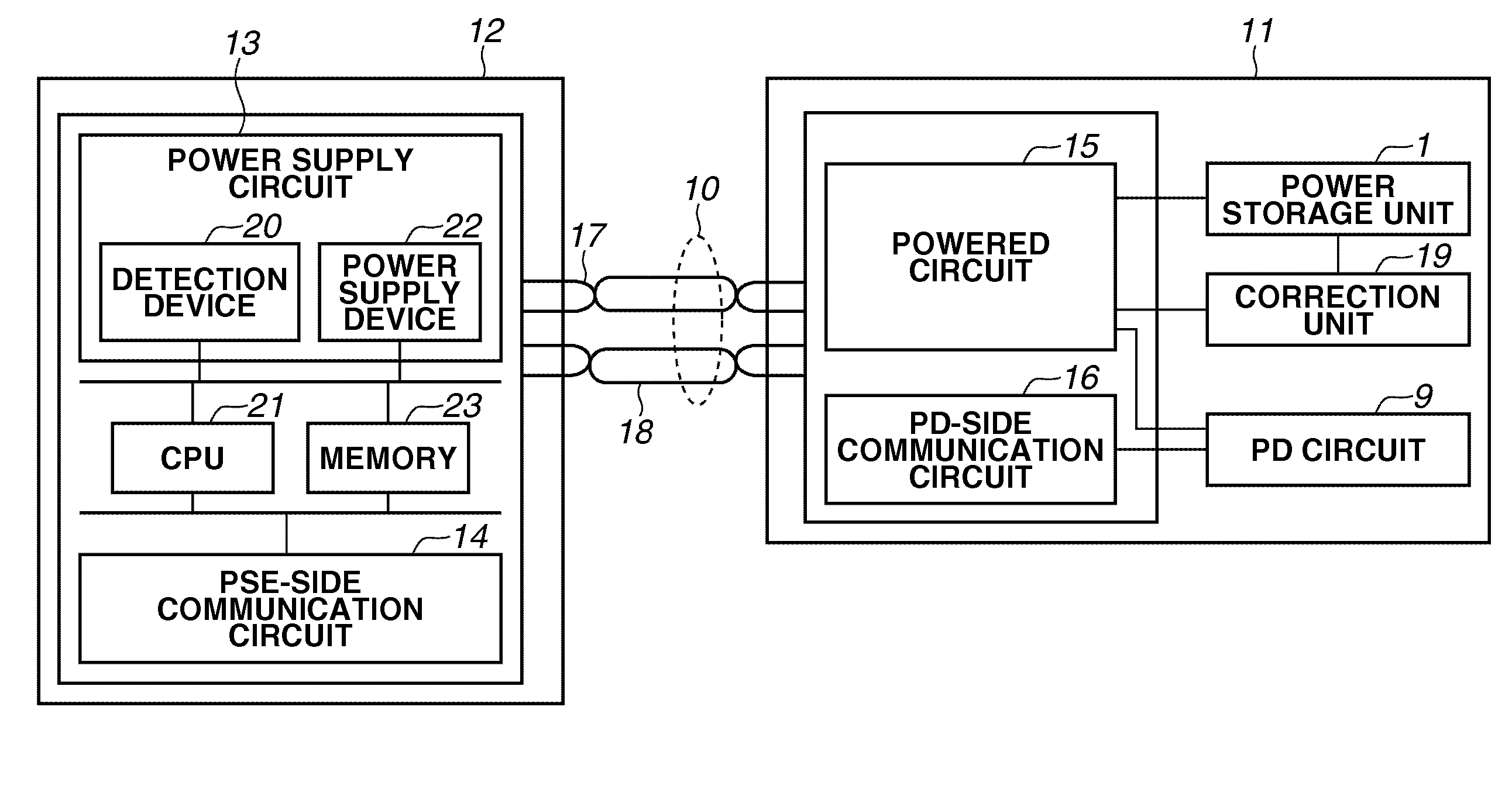 Power supply system, powered device, and power reception method